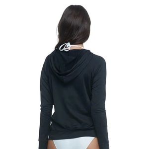 NWT Body Glove Black Adeline Rashguard Hoodie 50 UPF